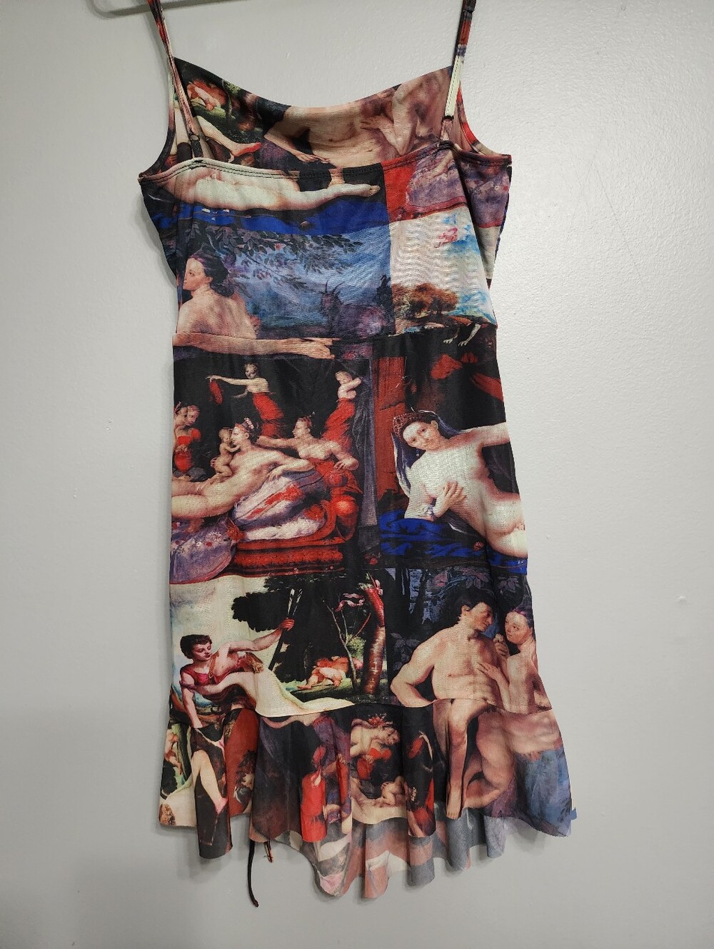 Multi-Color Renaissance Art Print Mini Dress - Picture 4 of 5